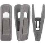20 Pack Fluwelen Hanger Clips Set, Wasknijpers Sterke Vingergreep Flocked Rok Clips Perfect voor gebruik met Smalle Fluwelen Hangers - Grijs