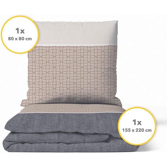 Dekbedovertrek beige