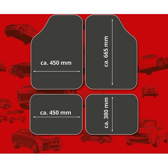 Rubbermatten, universele auto mat metallic beschermmat rood, op maat gesneden vuilvangmat