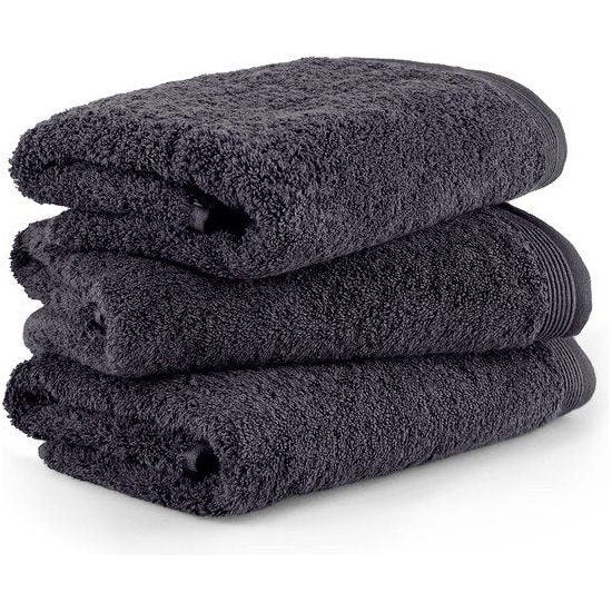 uperwuschel Handdoekenset, 100% katoen, donkergrijs, 3 handdoeken 50 x 100 cm