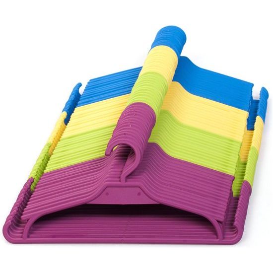 Kinderkleerhangers Set van 25 Babygarderobe Kinderkleerhangers (paars/roze)