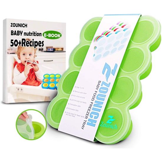 Silicone Baby Food Storage Box, bevriezen siliconen Baby pap met Siliconen Deksel, Container, Vriezer, Lade, herbruikbare, groenten, fruit, purees, sauzen en ijsblokjes