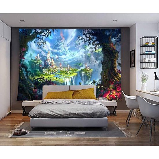 wandtapijt, wandtapijt, dromenboshuis, wandtapijt, bos, veelkleurig, wanddecoratie voor slaapkamer, woonkamer, slaapzaal wandtapijt, wandtapijt, dromenboshuis, wandtapijt, bos, veelkleurig, wanddecoratie voor slaapkamer, woonkamer, slaapzaal