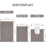 Badkamertapijt, antislipbadmat, wasbare badmat voor badkuip, douche en badkamer, toilet, microvezel, chenille, absorberend, 43 x 61 cm (lichtgrijs)