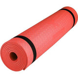 Yogamat, premium TPE, antislip, fitnessmat, sportmat, gymnastiekmat mat voor fitness, yoga, pilates, sport, afmetingen 183 x 61 cm, dikte 6 mm, pepper-rood