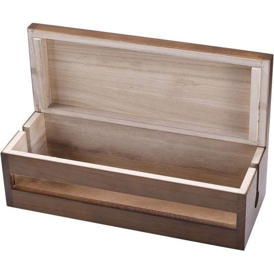 Houten Kabelbeheerbox voor Verlengkabels Stekkerdozen Overspanningsbeveiliging Kabelbeheer Concealer Organizer Cover voor Bureau Thuiskantoor Keuken (Bruin)
