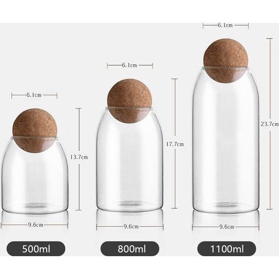 Voorraadpotten set van 12 voorraadpotten glazen kruidenpotjes luchtdichte glazen bak van glas pot met deksel set voorraadpotten set glazen opbergers keuken thee kruidenpotjes 12 x 200ml (12 stuks 200ml)