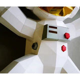 astronaut en zonnestelsel, doe-het-zelf papieren knutselsjablonen, wanddecor-kunstwerk, papieren ornament, papiersculptuur, geometrisch papiercraft-origami, geen afgewerkt model