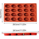 2 stuks mini tulbandvormen, siliconen bakvorm, kleine siliconen tulband, voor doe-het-zelf bakken, muffins cupcakes, brownies, cake, pudding (bruin, 20 gaten)