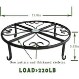 2 stuks 30cm metalen plantenstandaard stijlvolle bloemenstandaard plantenplank voor binnen buiten bloempotten tuinstandaard met kattenbasis (2 stuks zwart)