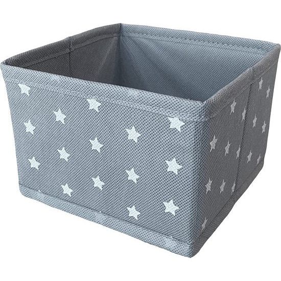 De Huus opvouwbare opbergdoos stof 8-pack in verschillende maten, opberglade, kledingkast, slaapkamer, badkamer, kantoor, kast, opbergdozen, sterren