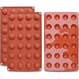 Mini 24-holte halve bol siliconen mal, 3 verpakkingen bakvorm voor het maken van chocolade, cake, gelei, koepelmousse