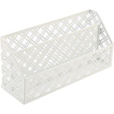bureau-organizer 4-delige kantoorset/tafelbladplank metalen rooster Inclusief: A4 brievenbakje x 1, A4 krantenrek x 1, brievenhouder x1, pennenhouder x 1 - wit