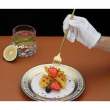 Mat gouden tafelvorken set van 6 roestvrij staal 8,4 inch vorken Bestekset Dessertvorken Tafelvorken Saladevorken voor de keuken thuis of in het restaurant Vaatwasmachinebestendig