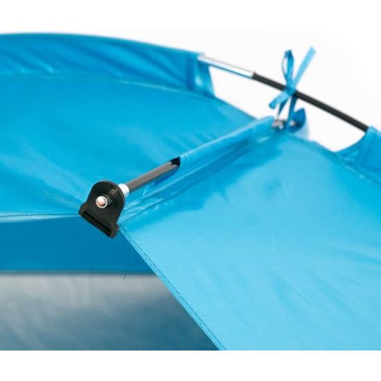 Helios Air Strandtent, met uv-bescherming, 80 en afsluitbaar raam, strandtent voor op reis, blauw