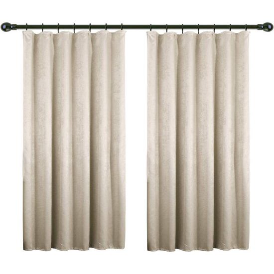 Gordijnen, 2-delige set, ondoorzichtig, verduisteringsgordijnen, thermisch gordijn met geplooide tape, zware hoogwaardige verduisteringsgordijnen in damast crush look