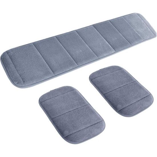 2 sets Ergonomische Computer Elleboog Polssteun Pad, Lange en Korte Combinatie Polssteun Elleboog Ondersteuning Mat voor Toetsenbord Muis Werkspel - Verlicht elleboogpijn (grijs)