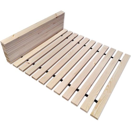 Lattenbodem, premium 80 x 200 cm, oprolbare lattenbodem, houten latten, hout, roest, bedslats, oprolbaar, natuurlijk hout, bestendig tot 300 kg, 23 lamellen, geschikt voor alle soorten matrassen