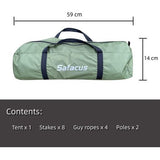 Campingtent voor 4 personen, licht, stabiel, waterdicht, 4-persoons koepeltent - ventilatiesysteem, muggenbescherming