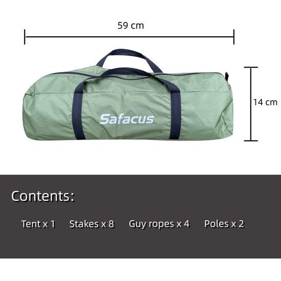 Campingtent voor 4 personen, licht, stabiel, waterdicht, 4-persoons koepeltent - ventilatiesysteem, muggenbescherming