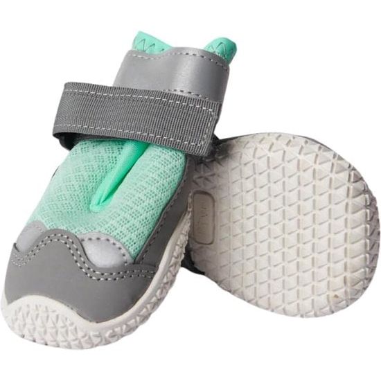 Hondenschoenen met warm asfalt, set van 4 pootbeschermers voor heet asfalt, ruw terrein en doornen, ontwerp voor brede poten, gemakkelijk aan te trekken, turquoise, C