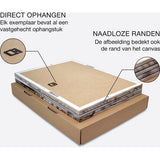 zee - 90 x 80 cm - Meteen ophangen - muurdecoratie - wanddecoratie - muurdecoratie woonkamer - wanddecoratie woonkamer - muurdecoratie canvas - canvas schilderijen woonkamer - canvas schilderijen slaapkamer - muurdecoratie