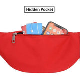 Heuptas voor heren en dames Heuptas Doggybag Buitensporten Grote mobiele telefoontas Schoudertas Camping Fitness Fiets Geldbuidel, rood