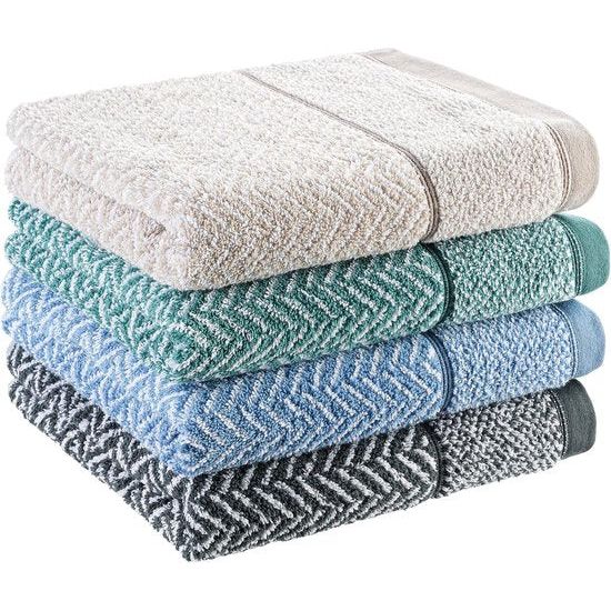 Handdoekset van 2 100% katoen 50 x 100 cm met patroon Vertaling: Set van 2 handdoeken van 100% katoen, 50 x 100 cm, met patroon.