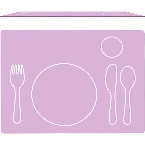 Siliconen placemat voor kinderen, afwasbaar, roze, 40 x 30 cm