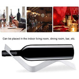 Wijnflessenhouder van metaal, flessenrek met ruimte voor 1 fles wijnflessenhouder, wijnglashouder flessenrek met roestvrij staal wijnrek, werkblad, bardecoratie (splitter)