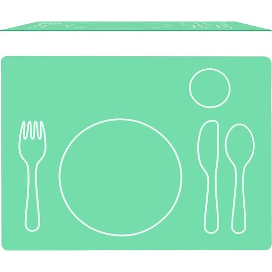 Siliconen placemat voor kinderen - placemat - wasbaar (groen, 40x30cm)