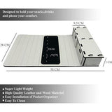 Sofatablet | antislip bankblad met 2 vakken organizer - banktafel van hout met bekerhouder - bankbar & bankhouder afstandsbediening houder - console armleuning als bankplank & snackbar