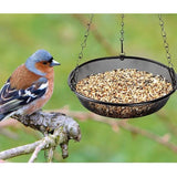 Set van 2 mesh ronde feeders, metalen mesh vogelvoeder om op te hangen, voederplatform voor vogels, buitentuindecoratie voor wilde achtertuin, trekt vogels aan. Diameter 21,5 cm