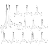 Doorzichtige plastic ezels of standaard/plaathouder worden gebruikt om foto's of andere items op bruiloften en in huisdecoratie te tonen.