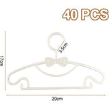 40 stuks kleerhangers voor kinderen, wit, kinderkleerhangers 29,7 cm, kunststof babykleerhangers antislip, ruimtebesparend, kleerhangers voor kledingkast
