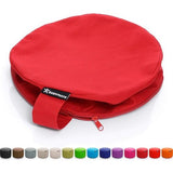 Extra hoog yogakussen, rond, diameter 31 cm, 20 cm hoog, met vulling van boekweit-spelt, machinewasbare overtrek van 100% extra dik katoen, meditatiekussen, zitkussen