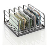 Clutch Organizer – praktische handtassen opbergen met 5 vakken voor clutches, portefeuilles, kaartenetuis enz. – portemonnee houder van kunststof – set van 2 – grafiet