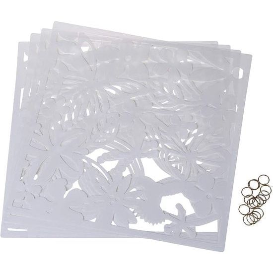 Scheidingswanden om op te hangen, doe-het-zelf, ruimteverdeler voor hotel, thuis, bar, kamer, 40 x 40 cm, zwart (wit, 12 stuks)