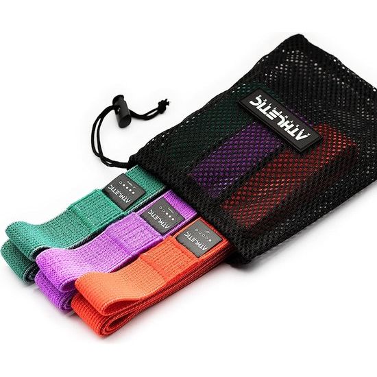 Premium weerstandsbanden/weerstandsbanden met stof [als fitnessband en fitnessbandenset + tas en videocursus], fitnessband bijvoorbeeld als optrekhulp voor dames en heren