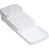 Fresh Mesorganizer voor 18 messen (wit), tweetraps voor de keukenlade of vrijstaand, bestekbak, opbergsysteem keuken, lade-organizer keuken, opbergen, keuken, 39 x 14 cm