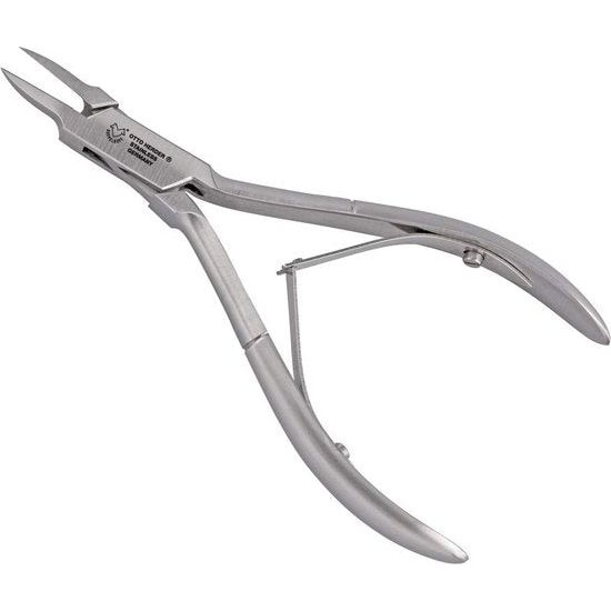 Nageltang hoektang 13 cm roestvrij staal puntig met slanke dunne rand voor moeilijk werk bij nagelplooien en ingegroeide teennagels