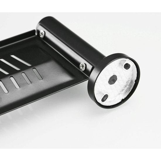 Zeepbakje Wandgemonteerde roestvrijstalen muur Badkamer Keuken Zwart Zeepbakje RVS Badkamer Muurhouder Mand Plank 12,4 cm