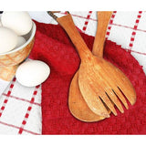 Set van 12 theedoeken, keukendoeken, 38 x 64 cm, katoenen theedoek, machinewasbaar (rood en wit)