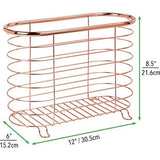 Vrijstaande krantenhouder voor de badkamer mooie tijdschriftenverzamelaar van metaal chique badkameraccessoires voor kranten, tijdschriften, boeken enz. roodgoud