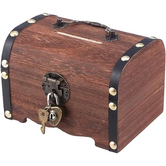 Houten kist, geschenken, 1 stuk, kist, hout, kleine schatkist, verjaardag, houten kist, geschenkdoos, afsluitbaar, schatkist voor geschenkdoos, vintage houten schatkist met slot, kleine houten kist