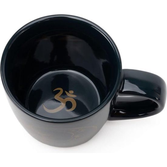 YogiMug | Yoga mok | Keramische mok Sun & Moon | Keramische mok (midnight blue) met zon & maan print | Niet alleen voor yoga fans | Koffiemok, theekopje, Chai | Geschenk | 300 ml