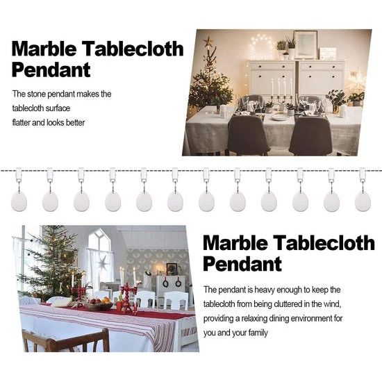 Tafelkleedgewicht 8 stuks tafelkleedgewichten stenen tafelkleedgewichten met klem tafelkleden gewichten outdoor voor familie party camping bruiloft tuin picknick