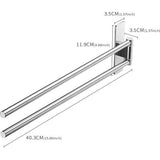 Wartel 2-arm handdoekrek zonder Boring Gemaakt van geborsteld roestvrij staal 304 handdoekrek wandgemonteerde zelfklevende zilveren wandgemonteerde handdoekrek voor badkamer en keuken