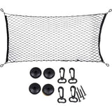 Kofferbaknet, bagagenet, 70 x 70 / 110 x 60 cm, elastisch kofferbaknet met haken voor de auto