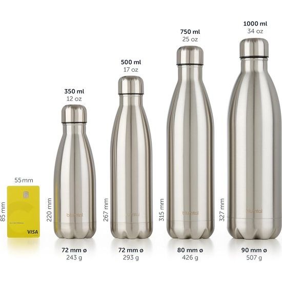 Drinkfles Charles - lekvrij, BPA-vrij, urenlange isolatie van warme en koude dranken, 500 ml, zomergroen - groen